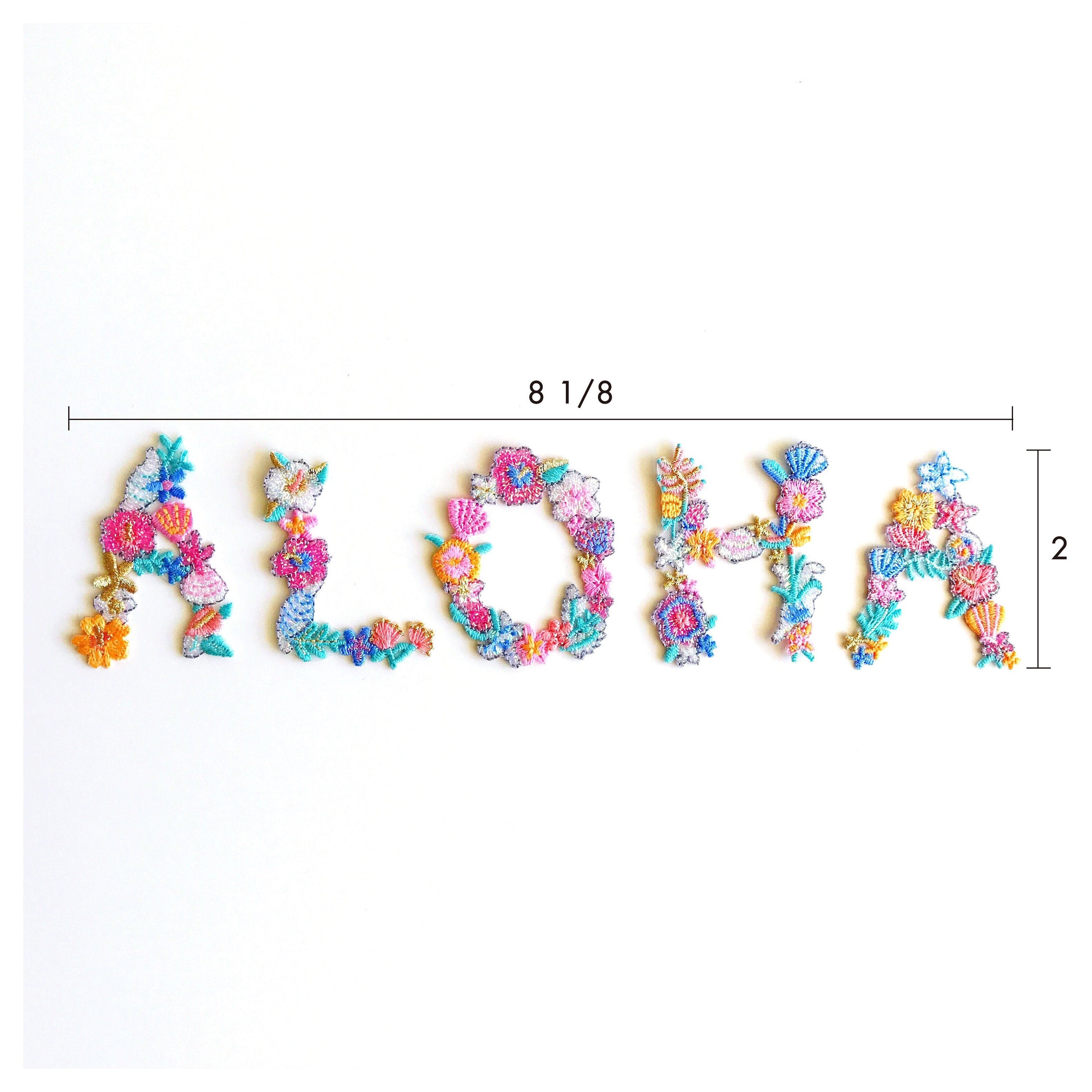 ALOHA embroidered Iron-on/Sticker – Mana Lā Hawaii