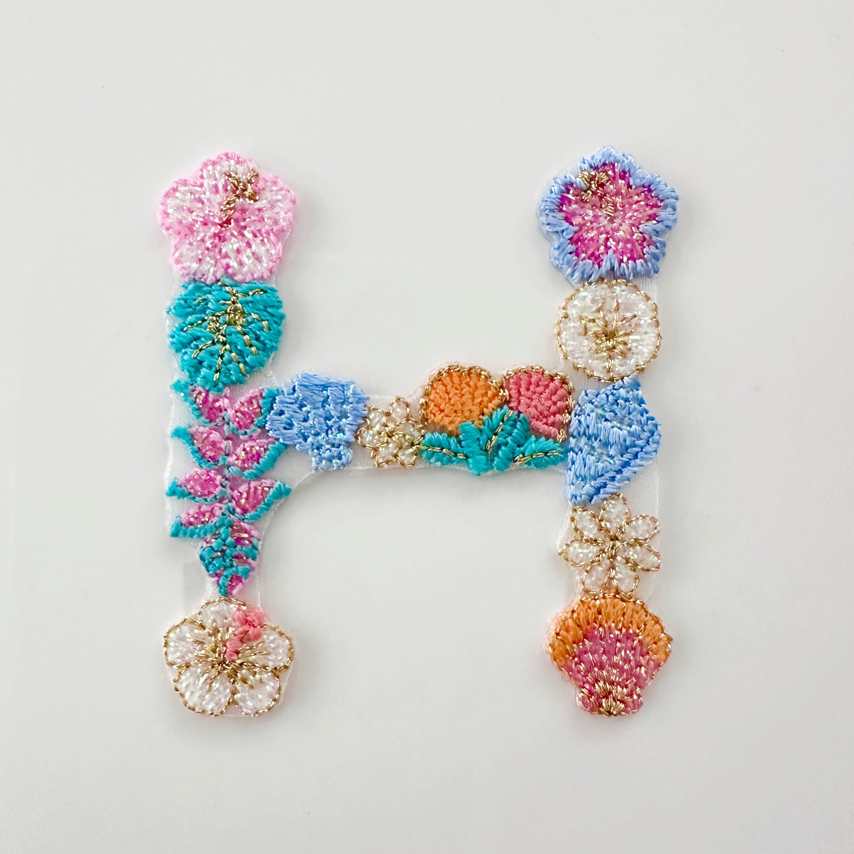 Floral &amp; Shell Letter patch