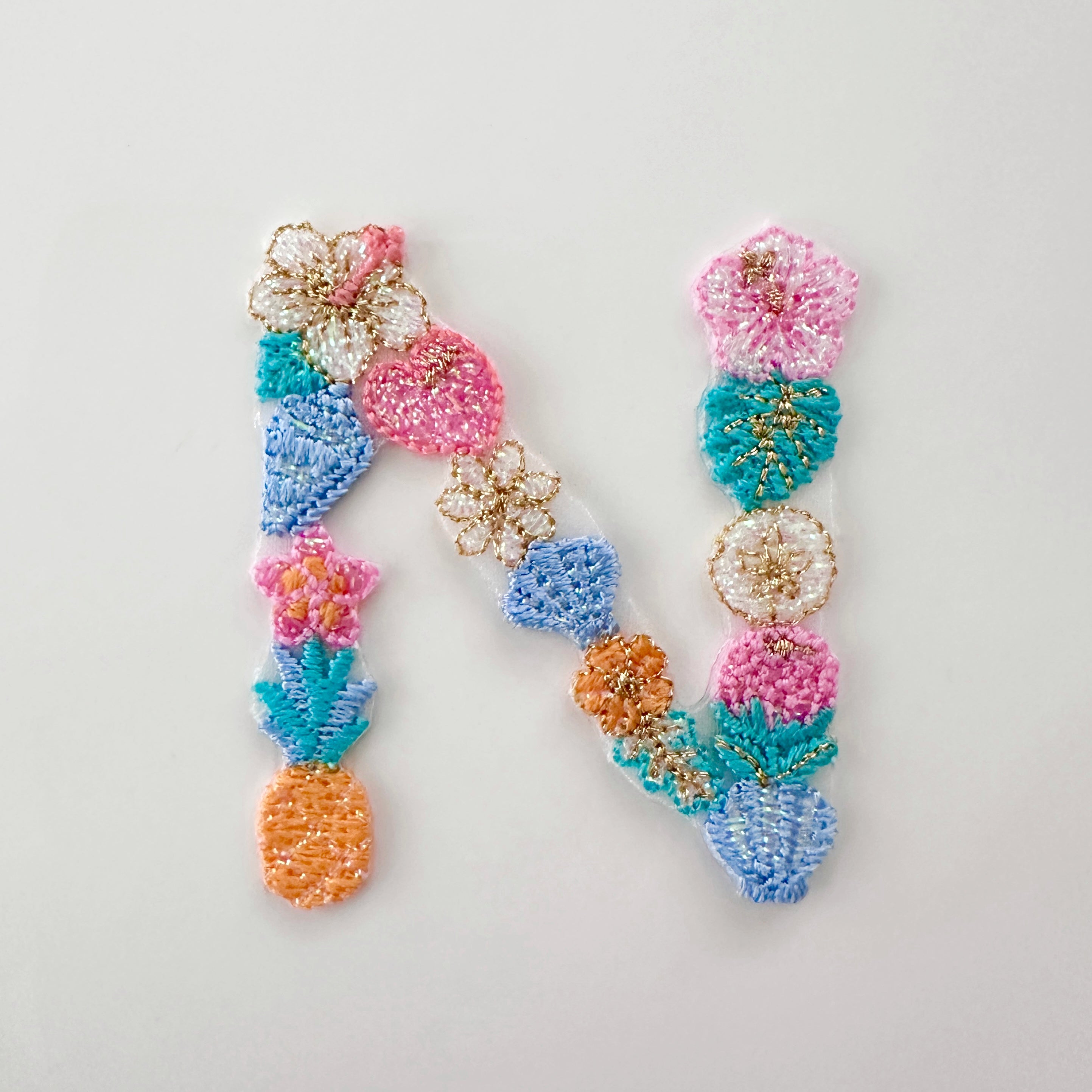 Floral &amp; Shell Letter patch